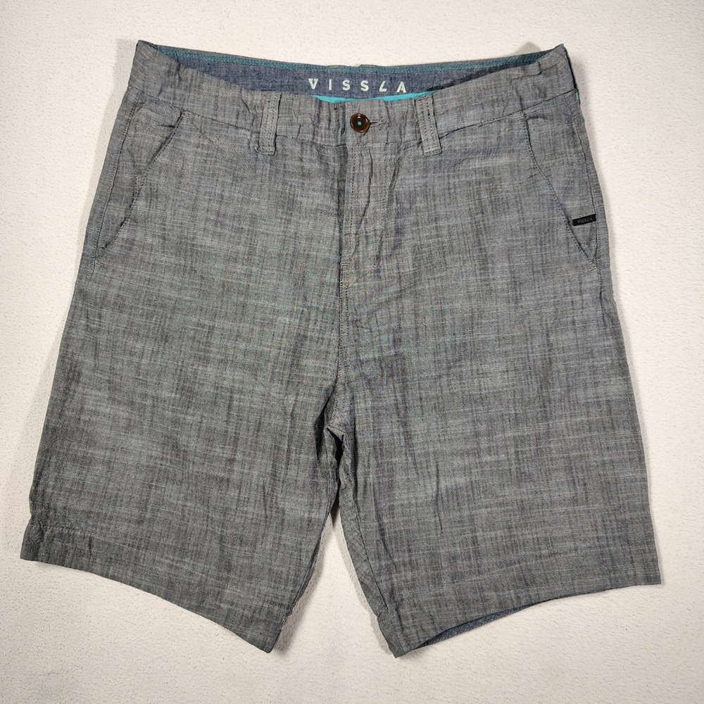 Vissla Shorts Mens 30 Gray No See Ums Stretch Walkshorts Unlined Summer Beach